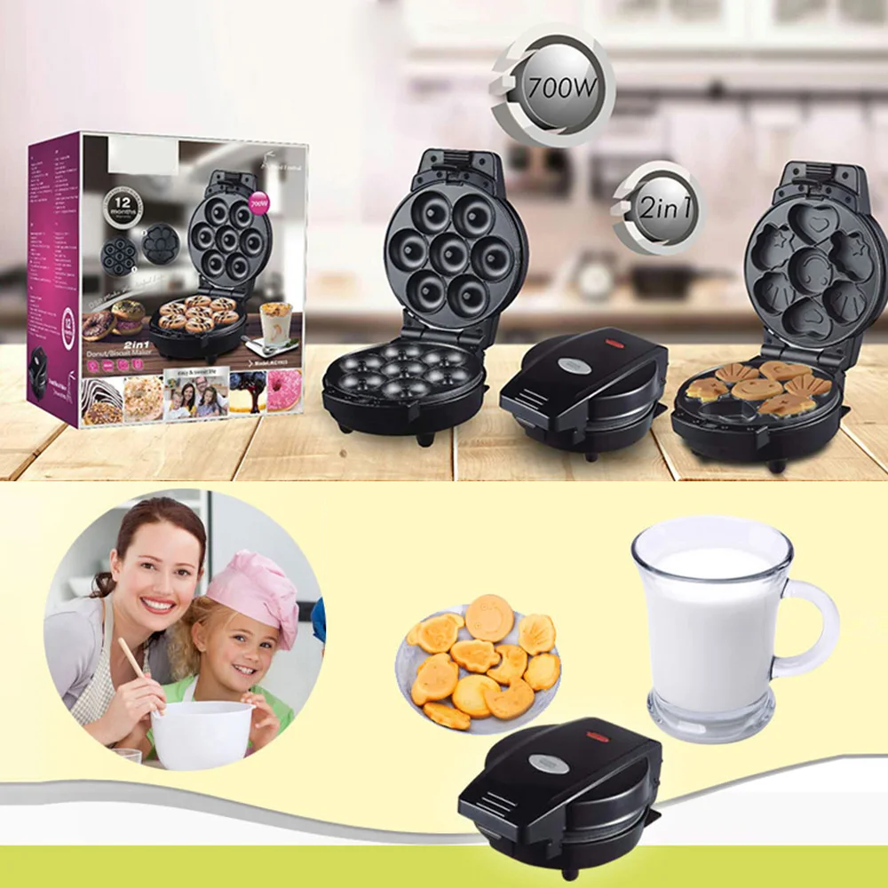 

EU Plug 2In1 Electric Egg Cakes Machine Baked Dessert Making Machine Making Cupcake Kid Dessert for Breakfast Milk-Tea Shop Bar