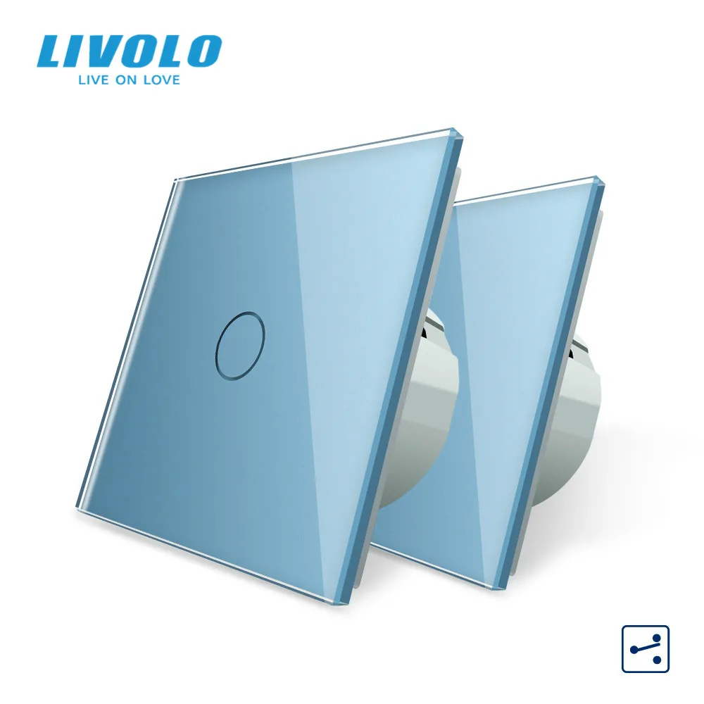 Livolo ЕС стандартный настенный выключатель 2 Way Управление Сенсорный экран
