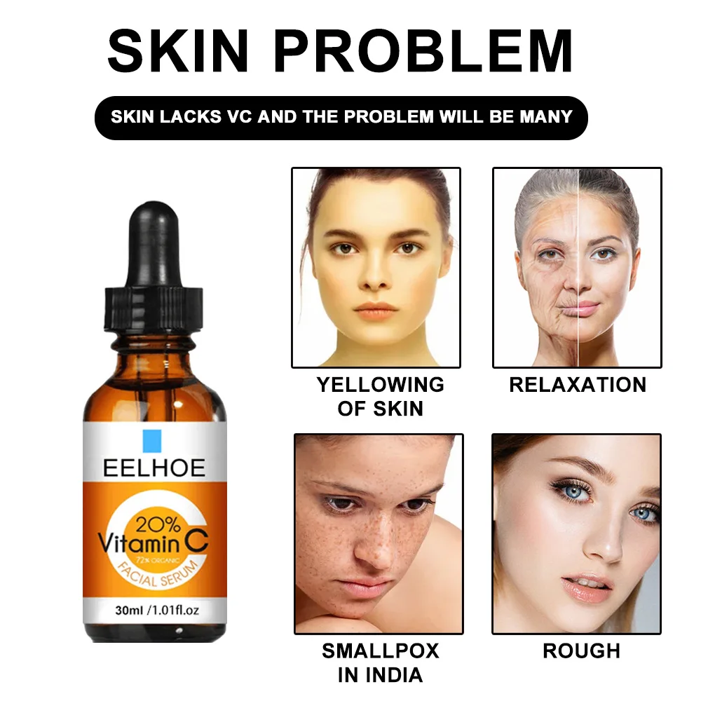 

20% Vitamin C Liquid Hyaluronic Acid Serum Prevent Skin From Relaxing Hydrating Moisturizing Promoting Synthesis of Skin Care