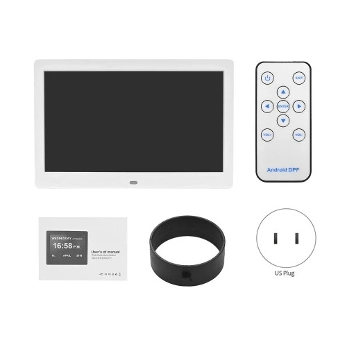 Retail 10 Inch Photo Frame &amp Digital Alarm LED Screen Simple Eletronic Album Support Clock/Calendar/Time Setting/Music/Pho |