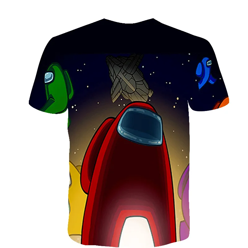 

Boys and girls cartoon print summer 3DT shirts among us games anime funny children's clothing