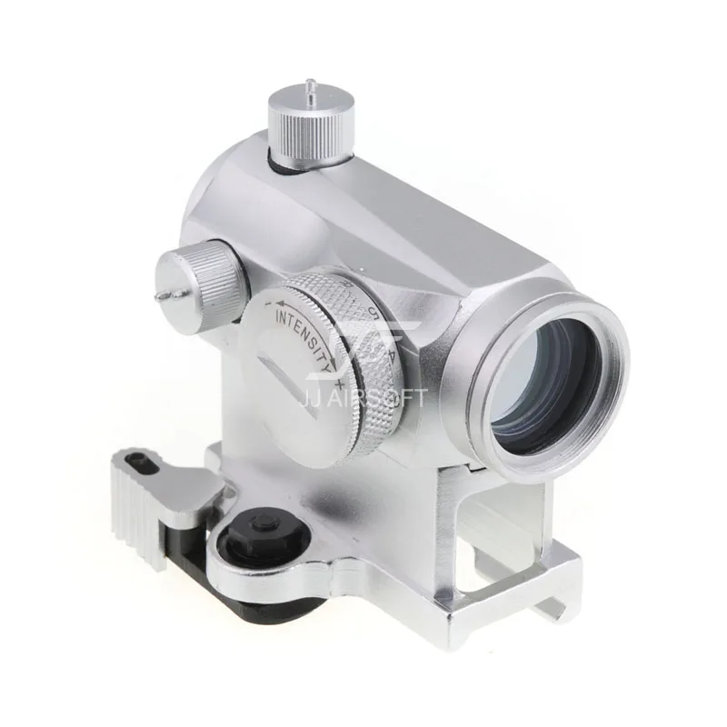 JJ страйкбол Micro 1x24 Red Dot с QD Riser Mount и Killflash/Kill Flash(черный/серебристый/коричневый