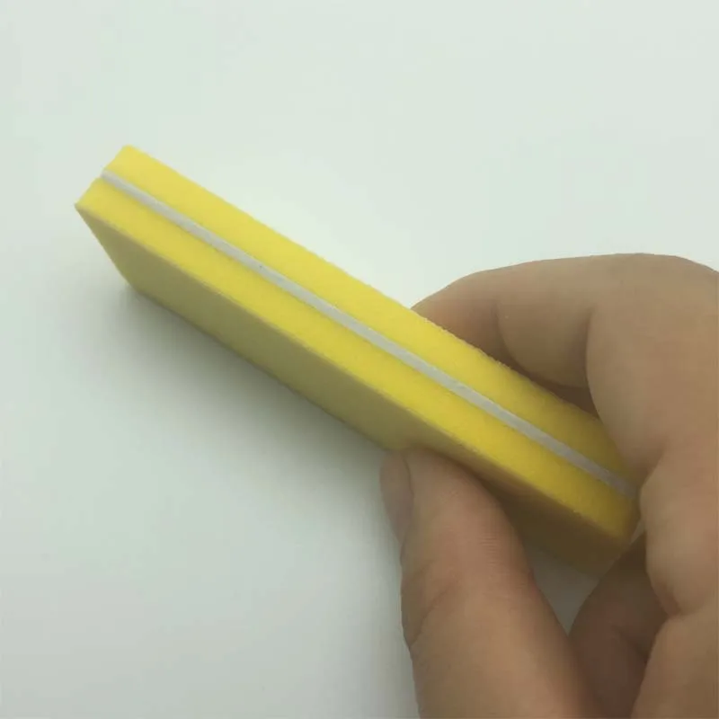 

10pcs Yellow Sponge Nail Files Salon Nail Art Buffing Sand Fing Nail Art Accessories Double-side Washable Buffing Sanding File