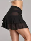 Женская плиссированная юбка, однотонная Повседневная пляжная мини-юбка из шифона на шнуровке