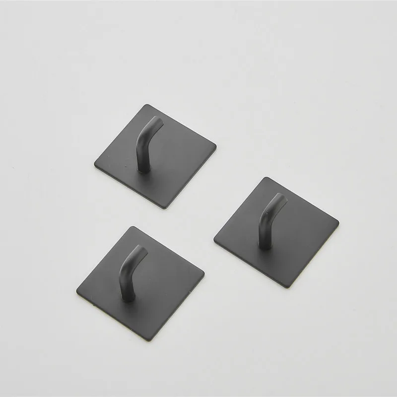 LIUYUE одиночные крючки из черной нержавеющей стали настенные для кухни без гвоздей