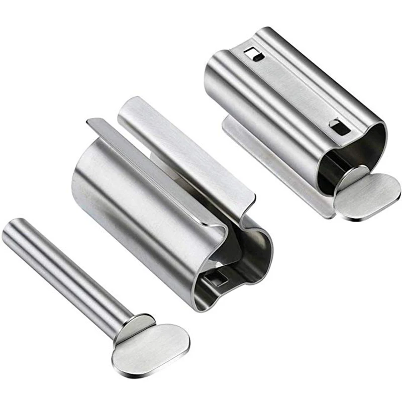 Stainless Steel Rolling Toothpaste Squeezer Tube Dispenser Bathroom Accessories Set Toothbrush Holder Storage Rack | Дом и сад