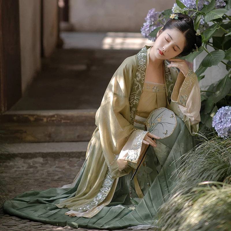 Китайский традиционный ханьфу для женщин в стиле эпохи Тан/империи Сун сказочную