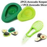 2 pcs avocado fresh keeping portable creative frutero fruit kitchen tools gadget inteligentes gift avocado cutter slicer peeler
