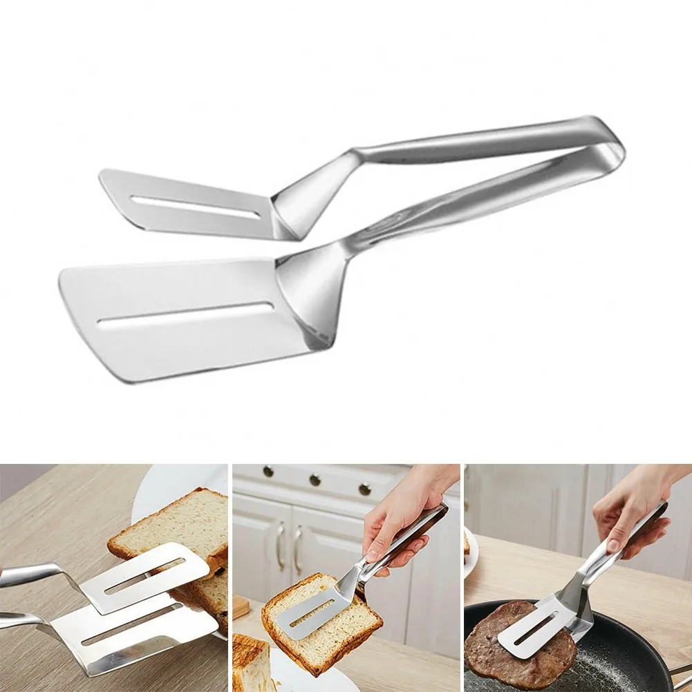 

Stainless Fried Steak Shovel Barbecue Shovel BBQ Clamp Utensils Bread Meat Clip For Barbecue Cooking Locking Tong