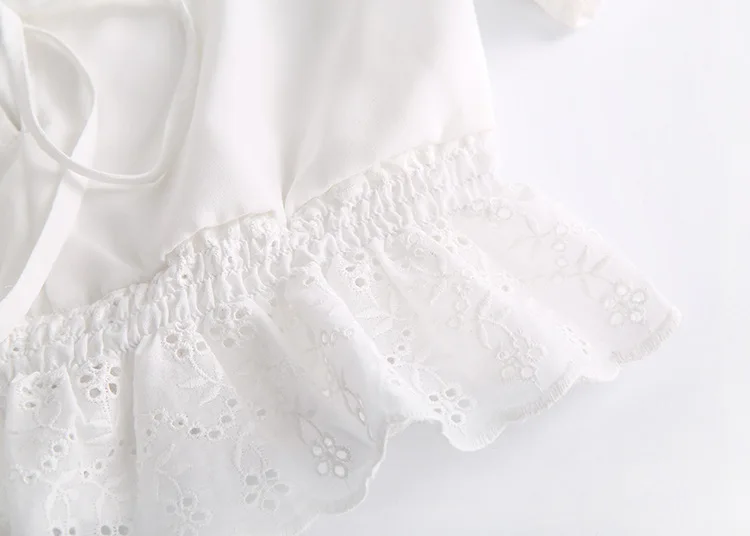 Женский короткий топ с квадратным вырезом шифоновая кружевная блузка коротким