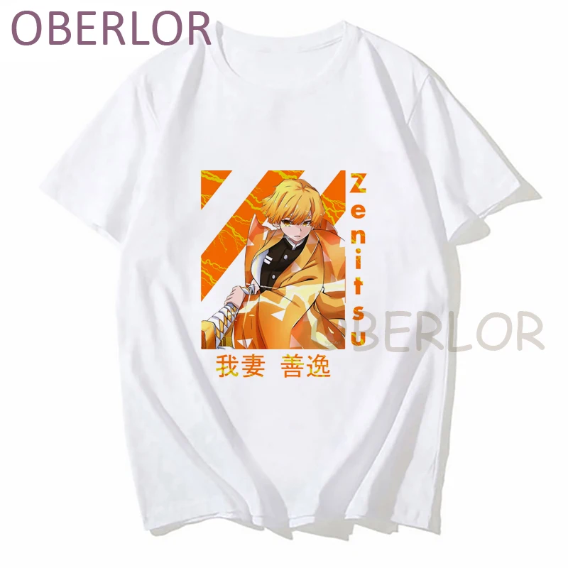 

Kimetsu no Yaiba demon slayer Harajuku Streetwear Hip Hop TShirt Men's Woman's T-Shirt Clothing Loose Zenitsu Graphic Anime Top