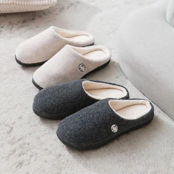 Лидер продаж мужские зимние домашние тапочки удобные хлопковые с войлочным