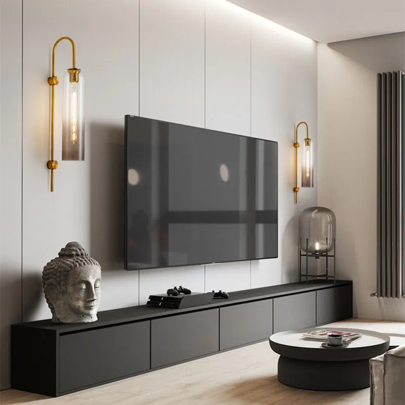 Настенный светильник в скандинавском стиле дизайнерские синие светодиодные