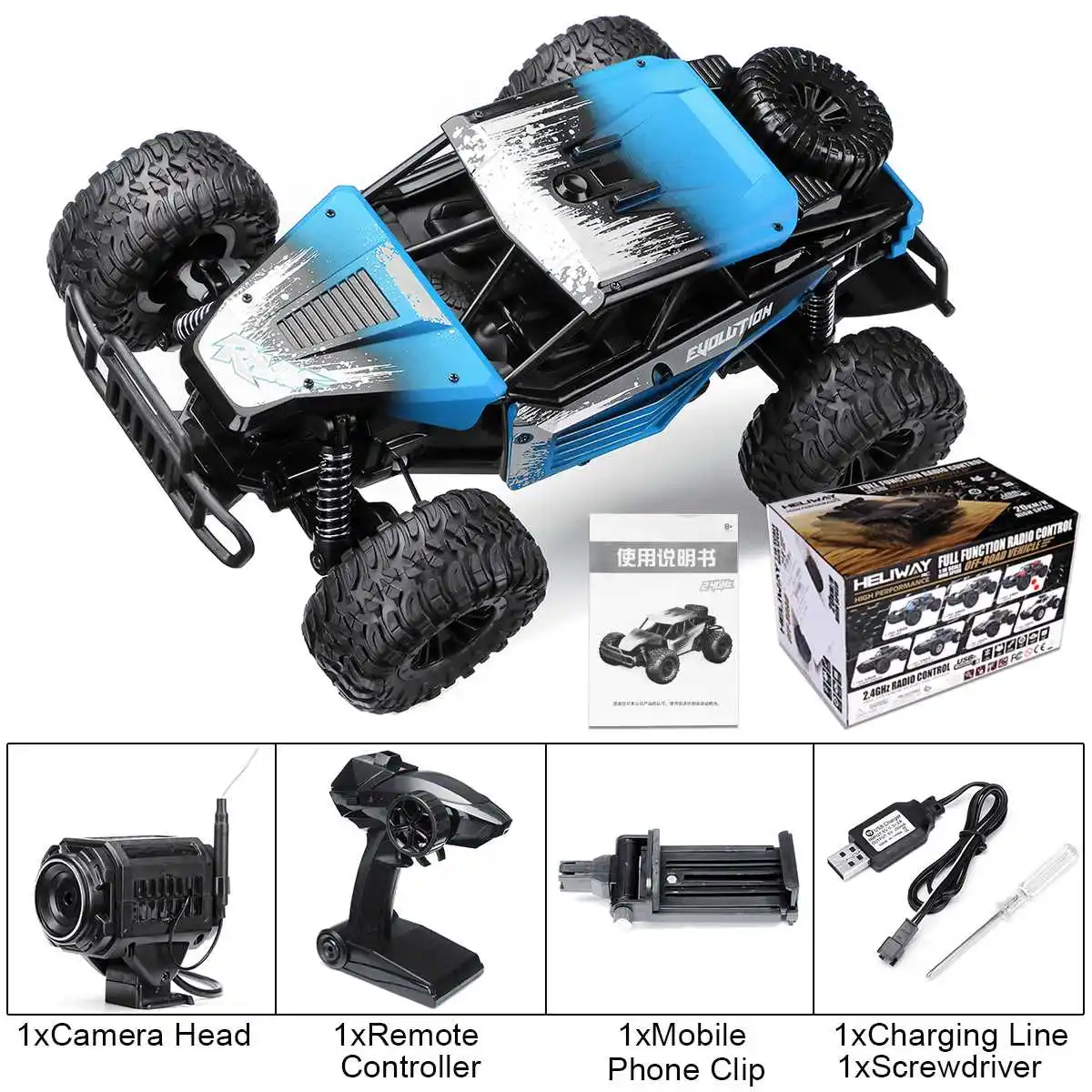 

NEW RC Car 2.4G WIFI HD Camera 1:18 4WD Off-road High-speed Remote Control Drift Car Climbing Car Children's Toys