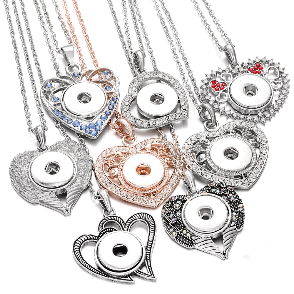Новое ювелирное Ожерелье Стразы с застежкой кнопкой подвеска кристаллами в виде