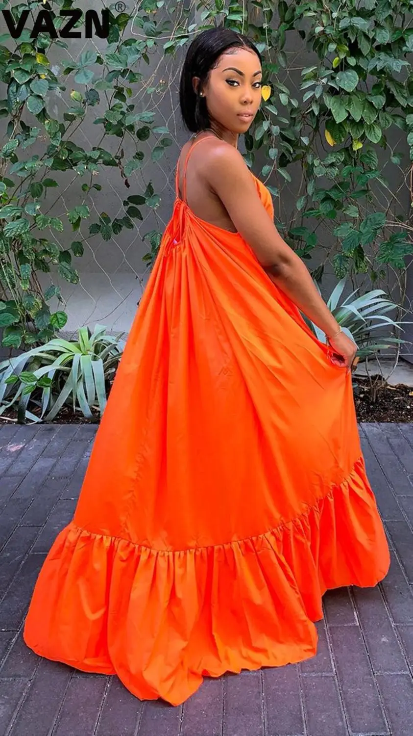 Новинка 2020 летнее Сексуальное Женское однотонное бальное платье 2 цветов на