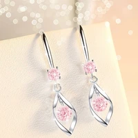 new arrive romantic bright cubic zircon dangle earring stainless metal noble zirconia women earring brincos bijoux jewelry gift