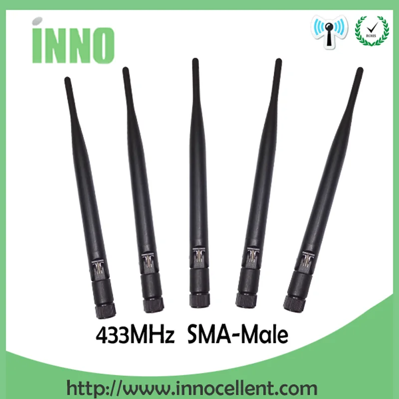 20pcs 433Mhz Antenna 5dbi SMA Male Connector antena 433 mhz directional antenne waterproof antennas Aerial Wireless Repeater | Мобильные