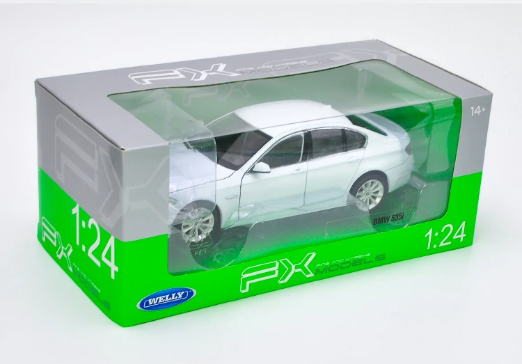 Welly 1/24 1:24 BMW 5 серии 535 535I спортивный гоночный автомобиль литой Дисплей