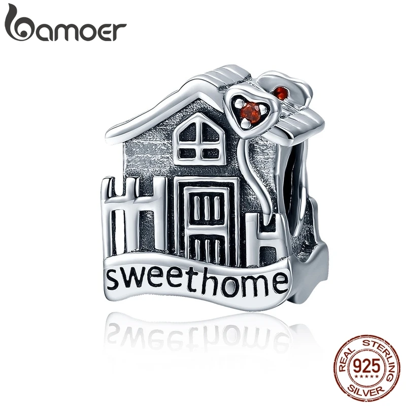 BAMOER модные новые оригинальные Серебро 925 пробы Sweet Home Лофт вилла талисманы fit Браслеты DIY ювелирные украшения SCC416
