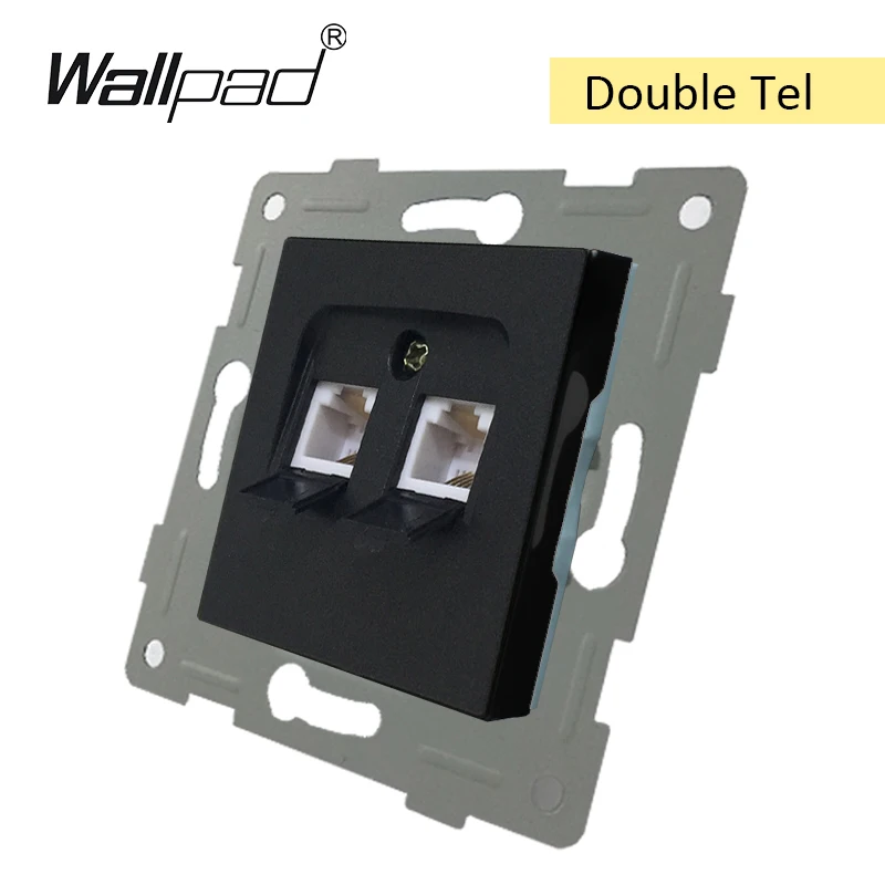 Double Tel DIY ЕС функциональный ключ для модуля переключатель и гнездо с когтями крепления задней Wallpad L6 серии - Цвет: Double Tel