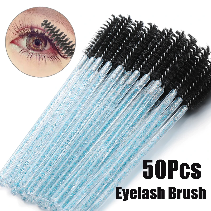 Набор щеток для завивки ресниц одноразовые блестящие палочки аппликаторы туши