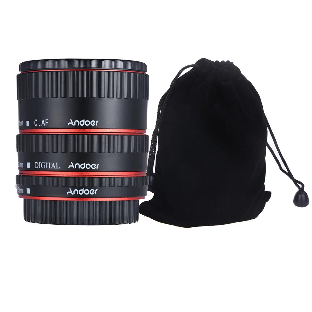 Andoer Металл ttl Автофокус AF Макро Удлинитель кольцо для Canon EOS EF EF-S 60D 7D 5D II 550D