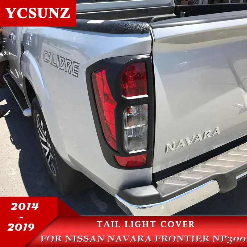 2014-2019 ABS tail light Trim For Nissan Navara 2019 Pick Up Accessories Black Rear Lamp Cover For Nissan frontier 2016 Ycsunz