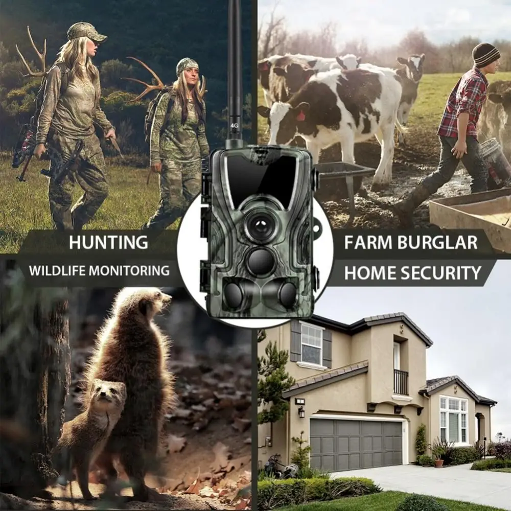 HC-801LTE 4G Night Vision Hunting Camera SMS/MMS/SMTP 16MP HD 1080P Wildlife Photo Trap Trail Cameras | Спорт и развлечения