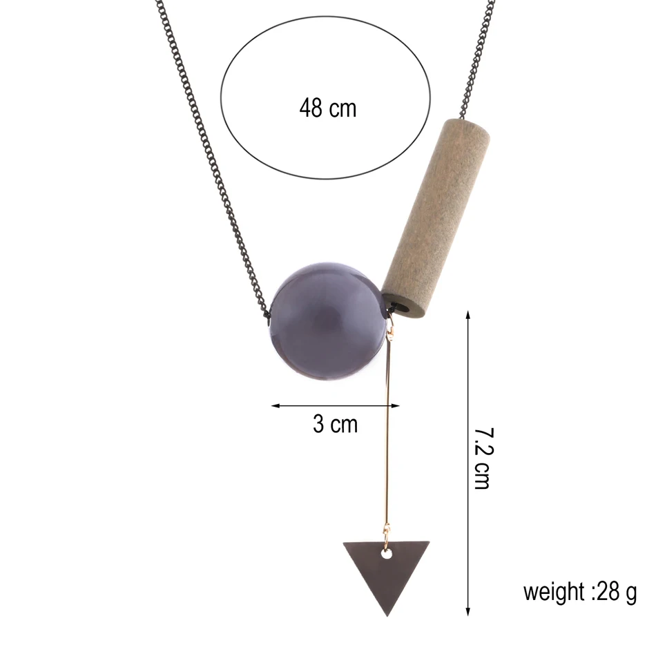 Минималистичные ожерелья подвески для женщин деревянное ожерелье с бусинами