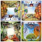 HUACAN DIY Ландшафтная мозаика с бриллиантами сезон DIY алмазная живопись дерево полная вышивка Наборы украшения для дома