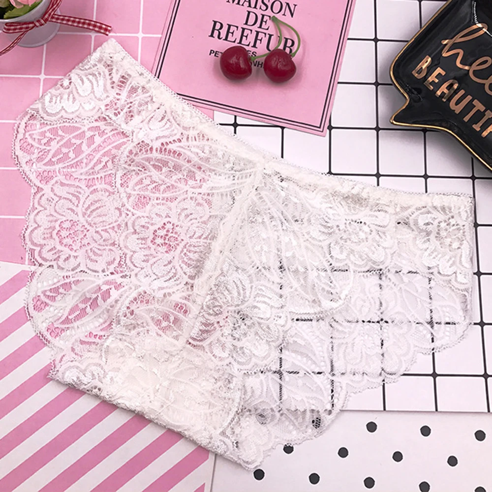 Сексуальные трусики женские кружевные прозрачные дамские трусы с низкой талией