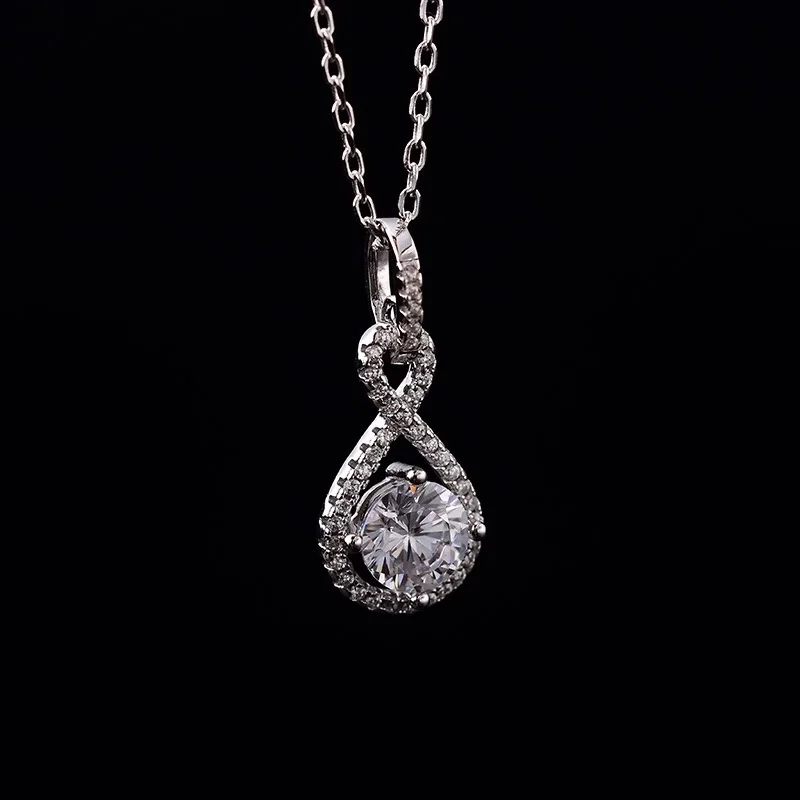 Ожерелье из серебра 925 пробы с поэзией магазина 1.00ct D VVS классическое ожерелье