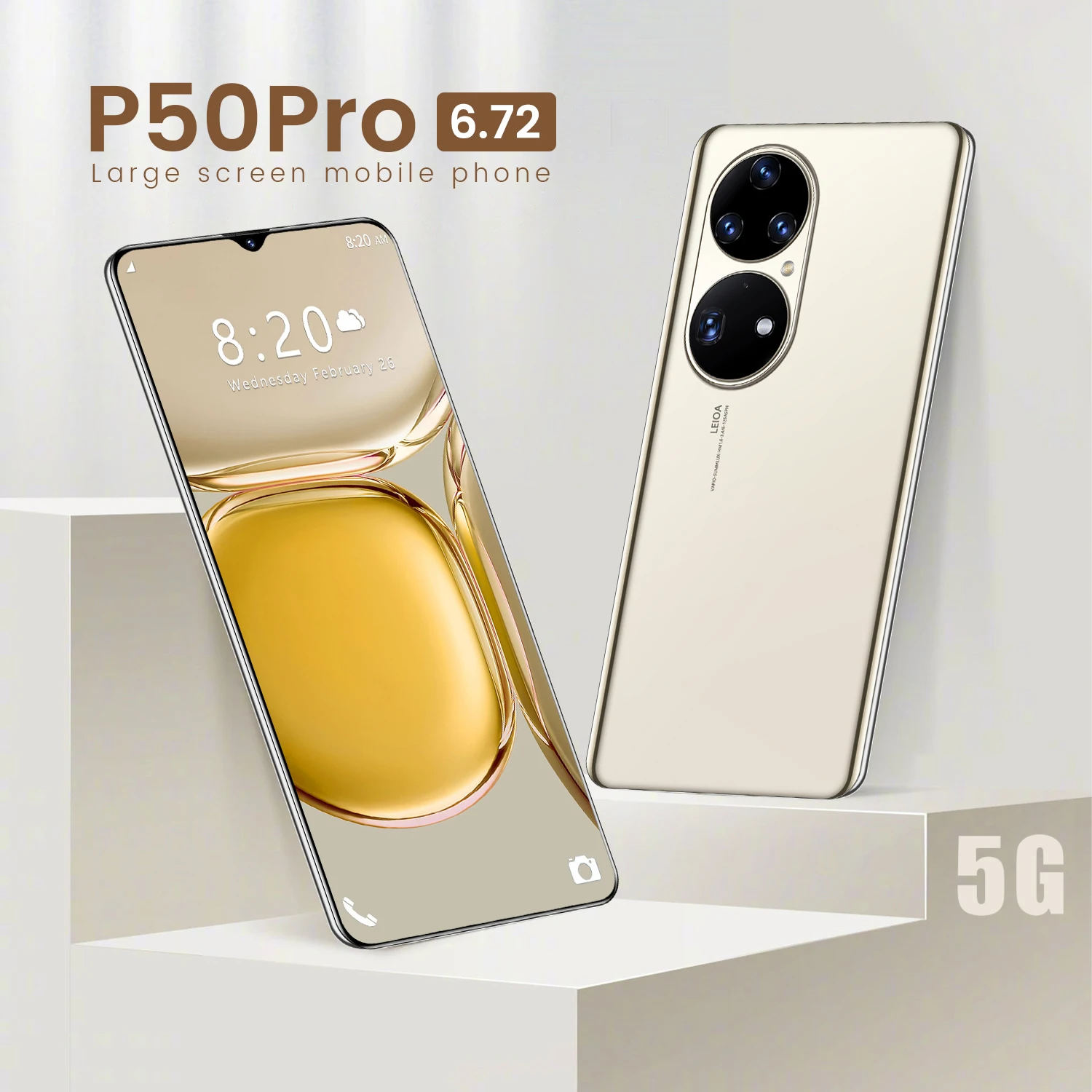 

Newest Phone P50 Pro 16GB+512GB Unlocked 5G Phone Android 10 6.72 Inch 4G/5G Network 16MP+32MP HD Camera 6800Mah Cell Phone GPS