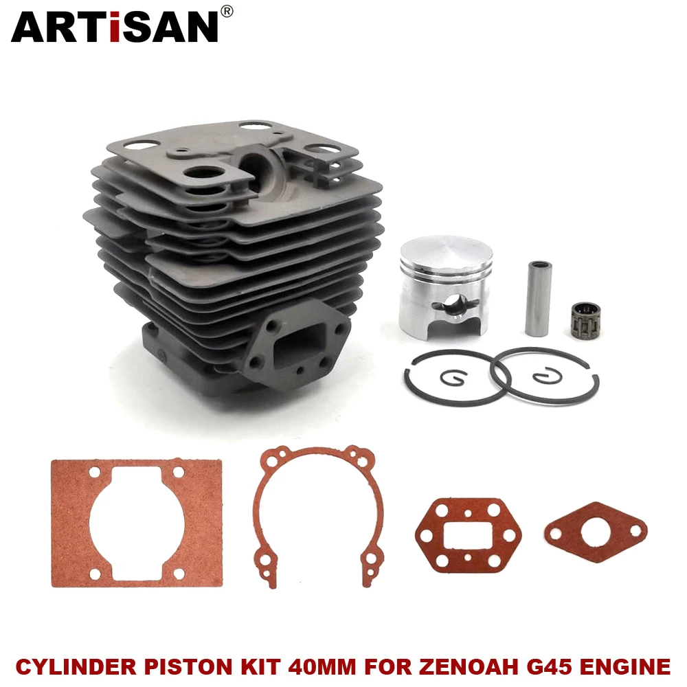 Комплект поршня цилиндра 40 мм с прокладкой для щеточного резака BC4310 ZENOAH G45L Husqvarna