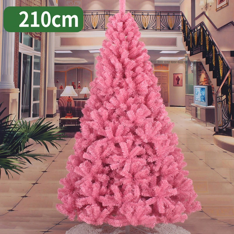 210 см Рождественская елка розовая роза красная искусственная украшения