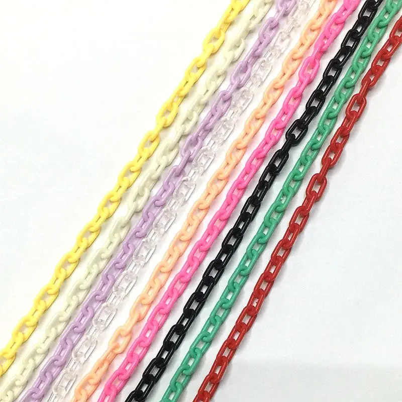 2 шт/партия 8*13 DIY ювелирные аксессуары красочные цепи ожерелье браслет пластиковая оградительная цепь изолированные цвета