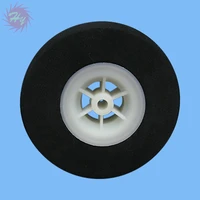 2 pcs landing gear light sponge wheels nylon hub color white dia 25mm 75mm for rc aircraft model replacement parts