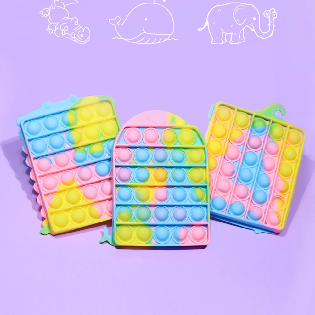 

Silicone Autism Antistress Toys Push Bubble Fidget Toy Adult Kids Stress Reliever Toys for Children Decompression Toy Gifts