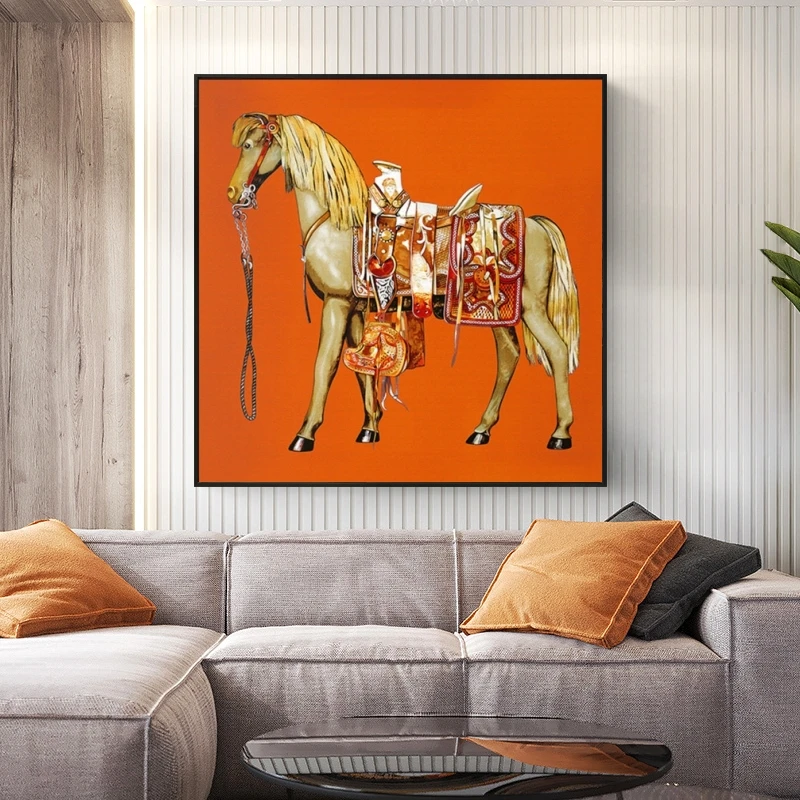 Современная роскошная абстрактная ЛОШАДЬ Холст настенные картины