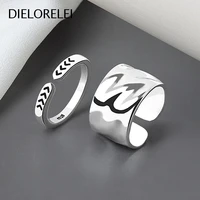 dielorelei 925 sterling silver open ring eliminates metal allergies adjustable ring light luxury simple temperament girls niche