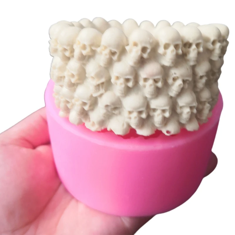 

Skull Ashtray Epoxy Resin Mold Plant Flower Pot Silicone Mould DIY Crafts Candle Holder Casting Tools