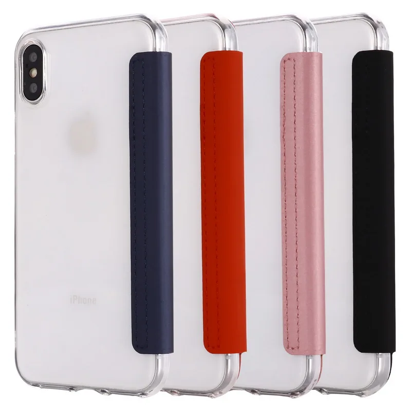 Ультратонкий Флип кожаный зеркальный чехол для Funda iPhone XR X XS Max 7 8 Plus 7plus 8plus 6 6s sPlus чехол прозрачная задняя крышка
