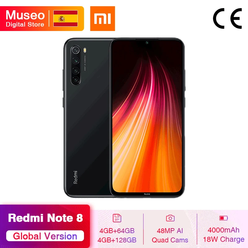Gloabl версия Xiaomi Redmi Note 8 материнскую плату 64 Гб/128 ГБ 48MP Quad Camera Смартфон Snapdragon 665 Octa Core