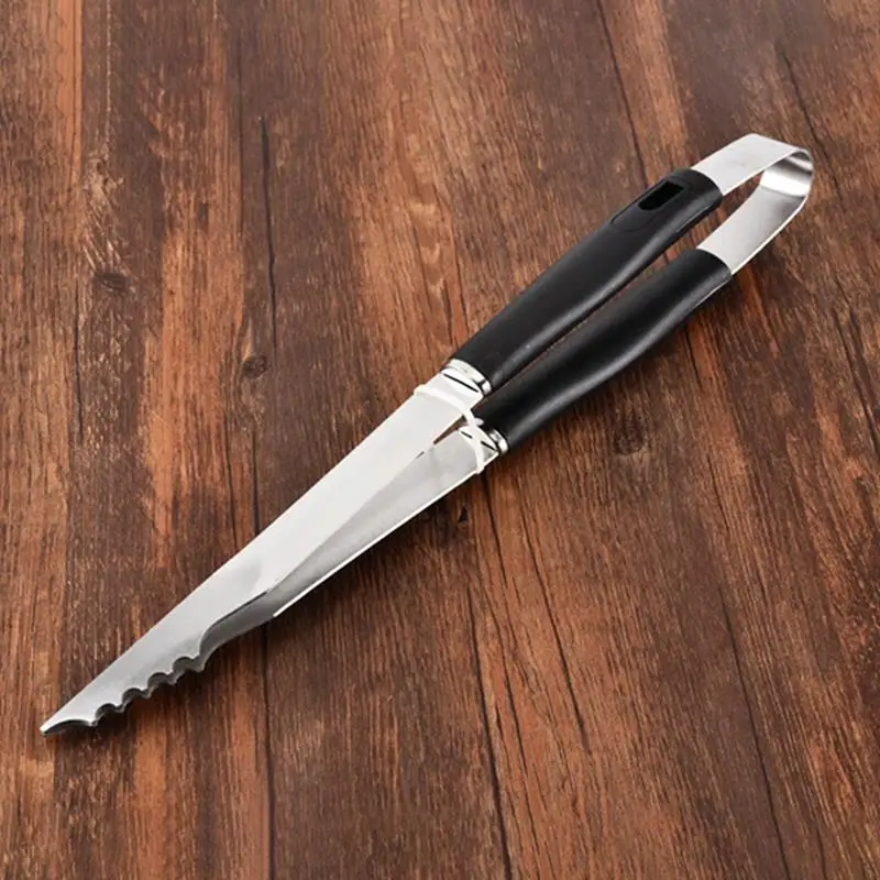 

3PCS Barbecue Accessories Set Stainless Steel Silver Barbecue Fork Grilling Food Tongs Bread Salad Tong Kitchen Spatula