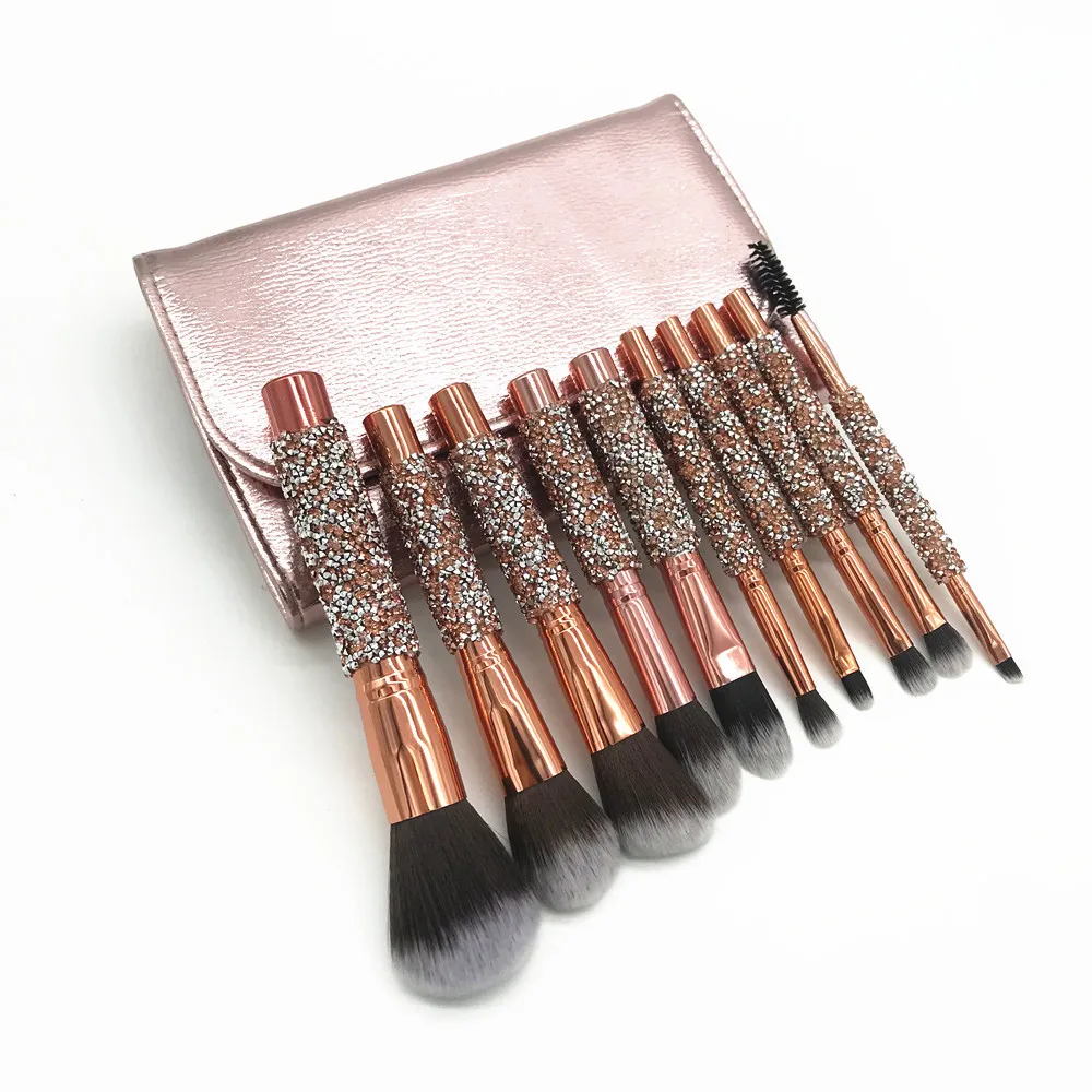 

10pcs Make Up Brush SetWith Bag Cosmetic Tool