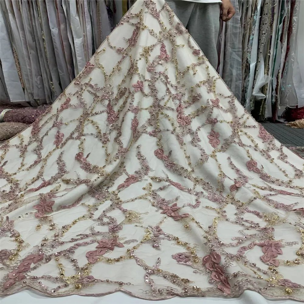 2021 Высококачественная африканская гипюровая кружевная ткань французская