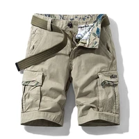 2021 summer new multi pockets cargo shorts men khaki jogger military cargo shorts men cotton casual loose men shorts 28 38
