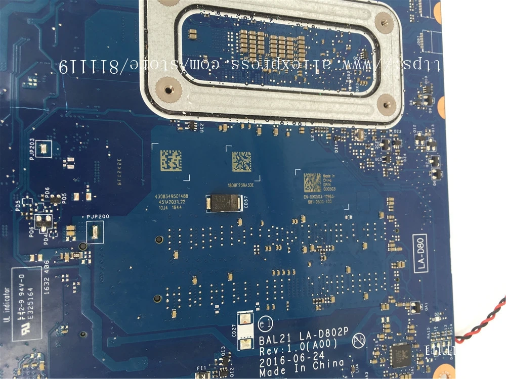 yourui High quality For motherboard Dell inspiron 5567 5767 BAL21 LA-D802P with i5-7200u CPU DDR4 Tested | Компьютеры и офис