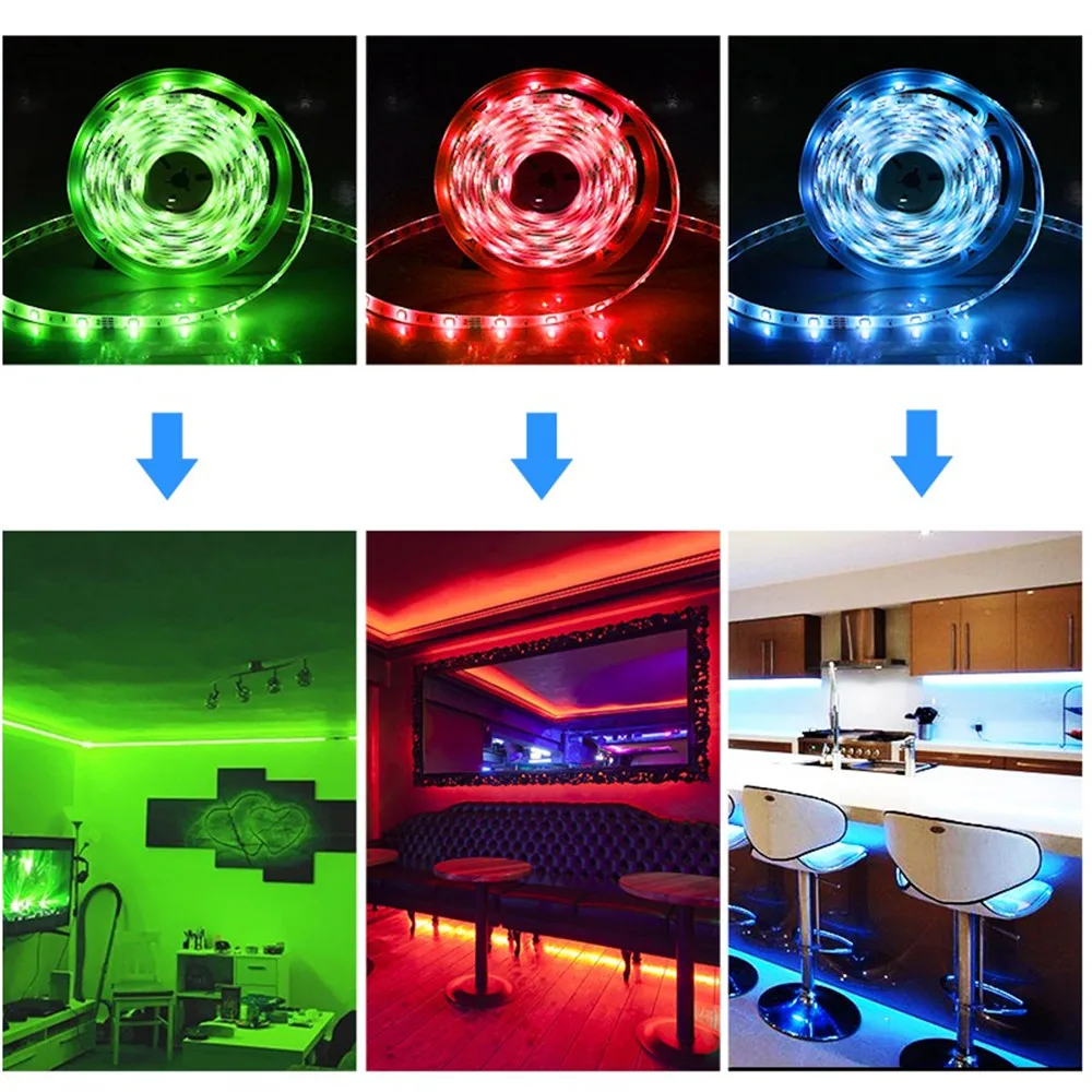 RGB Светодиодная лента светильник s 5 м 10 IR Control SMD5050 лампа для дома комнаты